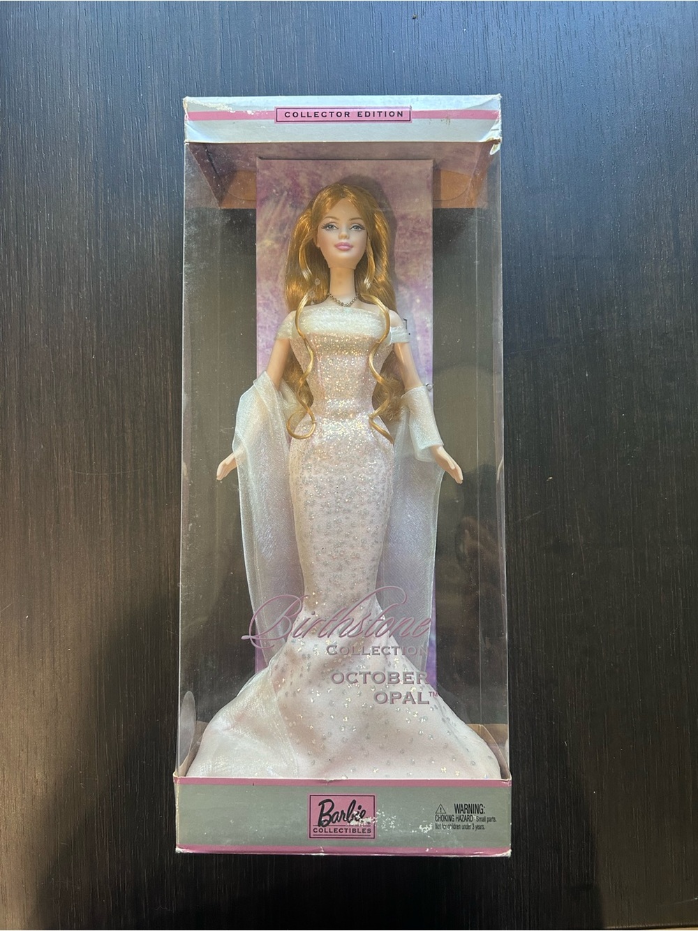 Barbie Collector October Opal Birthdaystone Doll - White and Gold Gown